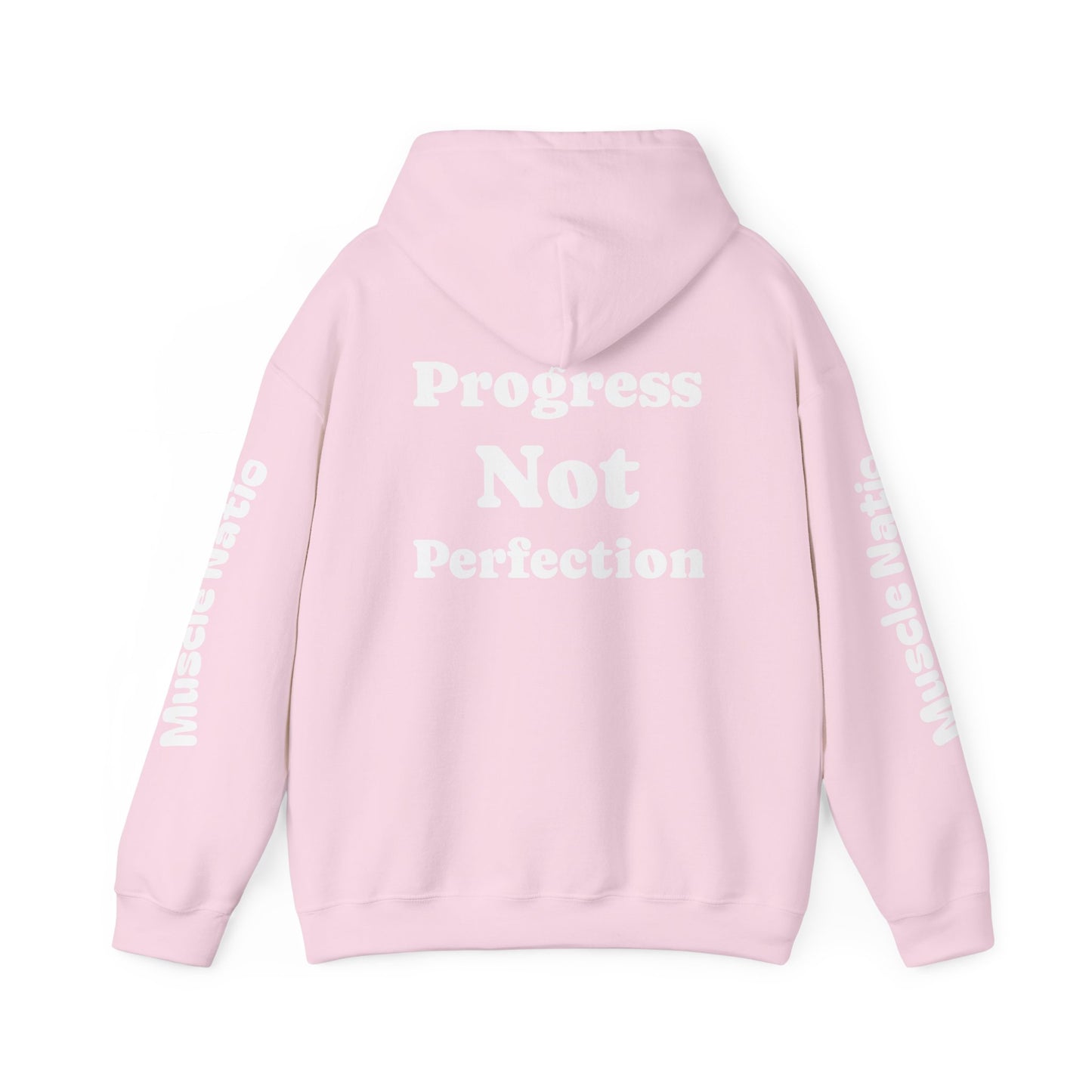 Progress Not Perfection Hooded Sweatshirt | Motivational Hoodie for Athletes, Fitness Lovers, Gym Wear, Gift for Him/Her