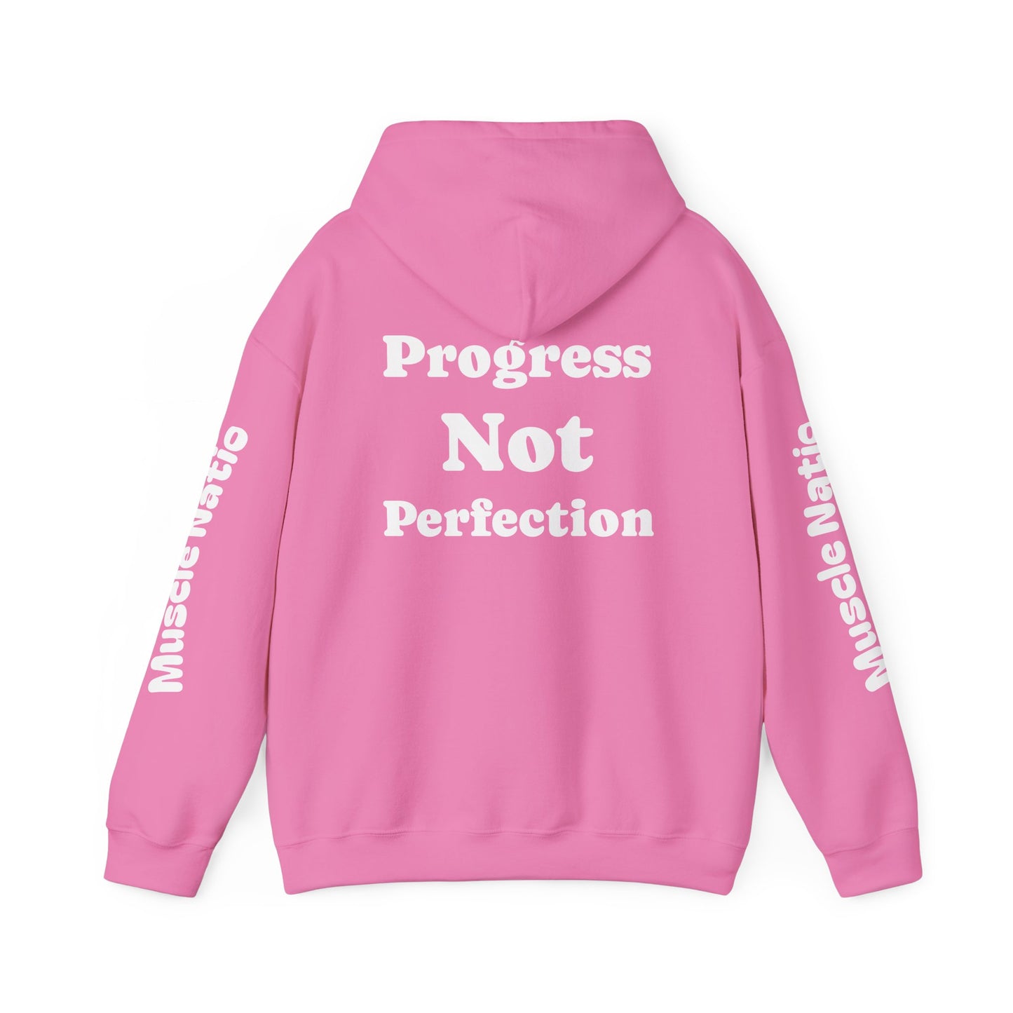 Progress Not Perfection Hooded Sweatshirt | Motivational Hoodie for Athletes, Fitness Lovers, Gym Wear, Gift for Him/Her