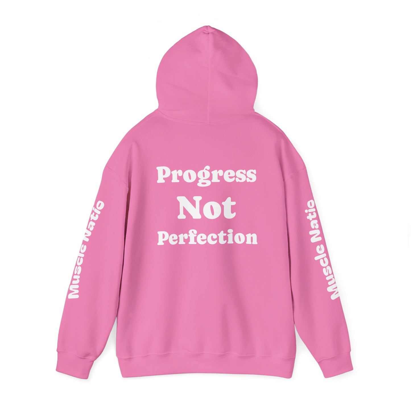 Progress Not Perfection Hooded Sweatshirt | Motivational Hoodie for Athletes, Fitness Lovers, Gym Wear, Gift for Him/Her